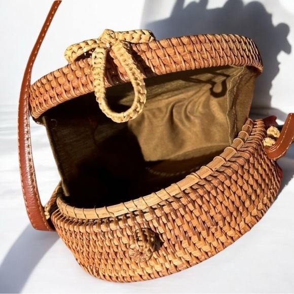 🌻Handmade Natural Woven Rattan Crossbody Bag - Picture 10 of 10